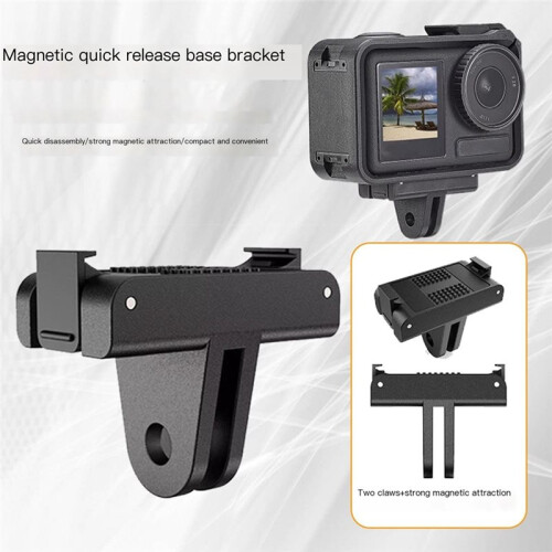 For  OSMO Action 5 Pro 4 3 Camera Magnetic Fork Adapter Quick Release Adapter Extension Mount Base Accessory