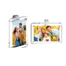 2Pcs Car Picture Holder for Sun Visor, 2.36"X3.54" Magnetic Car Visor Photo Clip - Horizontal & Vertical Display