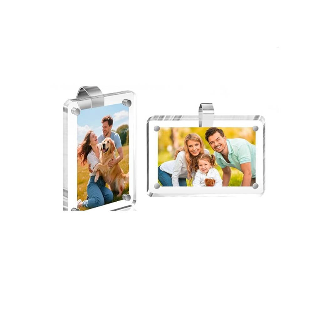 2Pcs Car Picture Holder For Sun Visor, 2.36"X3.54" Magnetic Car Visor Photo Clip - Horizontal & Vertical Display 4711216134309