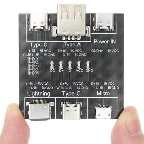 DT3 Data Cable Detection Board Type-C Micro USB C Cable Tester Short Circuit  Off Switching Diagnose Tool 2