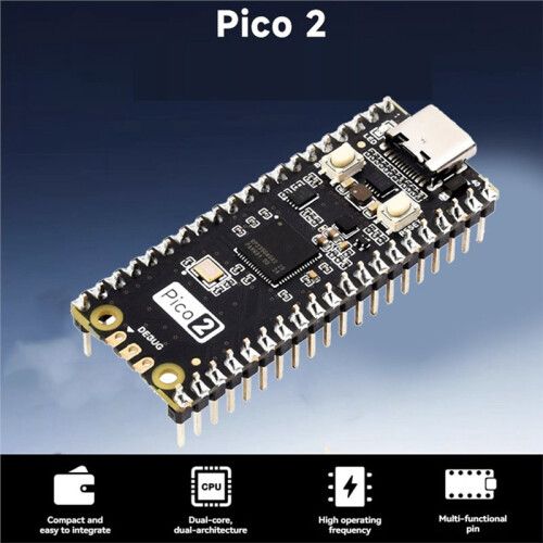 Pico2 RP2350A Development Board Dual-Core Dual-Architecture 150MHz Compatible for Raspberry PI  Module Soldered 2