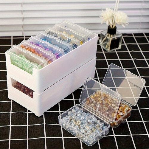 Transparent Plastic Cable Storage Box for Data  and Headset Organization 2