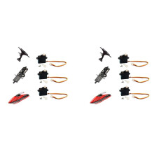 2 Set XK K110 Upgrade K110S Luifel Servo Hoofdframe en Servo Plaat voor  XK K110 K110S RC Helicopter Upgrade Onderdelen