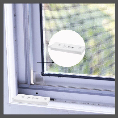 8 Set Window  Locks Window Parts and Hardware Tilt Latchs Plastic Construction, Spring Loaded, 2 Inch Hole Center 2