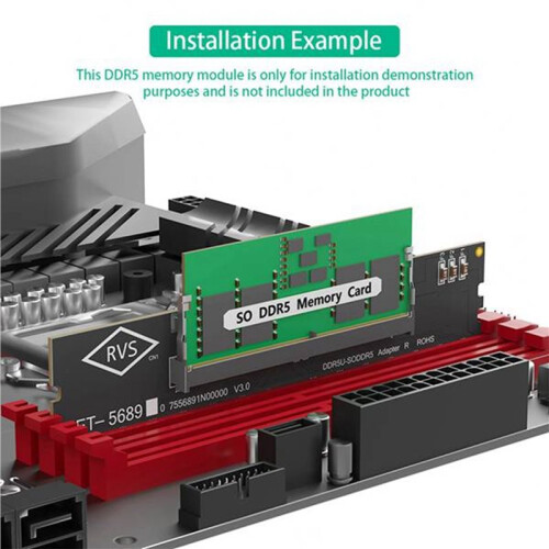 DDR5 Laptop to Desktop Memory Adapter Card Notebook to PC Computer Memory Extension Adapter for Desktop PC 2