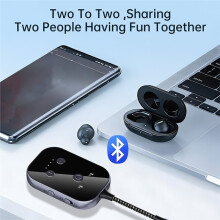 2 in 1 6.0 3.5mm AUX Jack Airplane Wireless Transmitter Adapter for Speaker PC Airplane Car TV