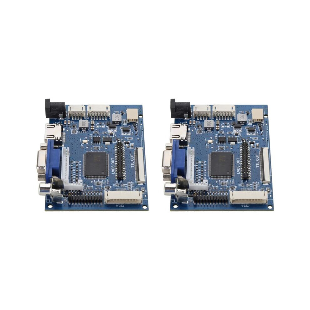2X Pcb800099 Lcd Screen Car Gps Display Lcd Driver Board -Compatible Vga Av To Ttl Rgb Lvds 6033546743999