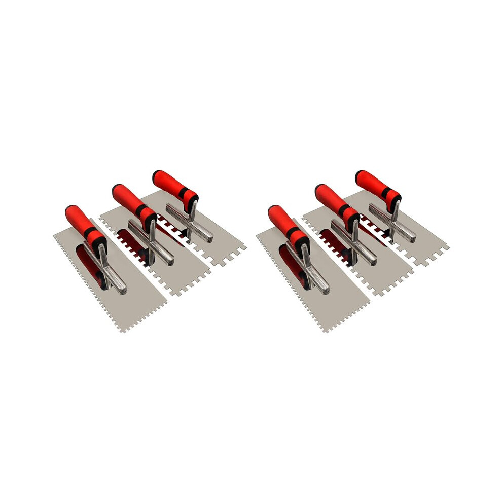 Photos - Other for Construction Tile Tools Stainless Steel Square Notched Trowel 6 PCs  Masonry Hand Kit( Size: 5/32inch & 5/16inch & 1/2inch)