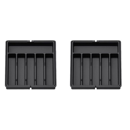 2X Expandable Cutlery Drawer Organizer Silverware Cutlery Drawer Tray Silverware Drawer Organizer Kitchen Storage