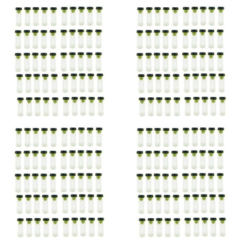 200 PCS Queen Bee Roller Cage - Plastic Beekeeping Queen Cup Kit Queen Bee Roller Cage Back Cup Holder Beekeeping Tools