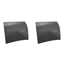 2X Rutschfester Kopfstützenschutz Aus Kunstleder für Liegesessel, Kopfstützenbezug für Möbel, Schonbezüge, Bezug, Schwarz