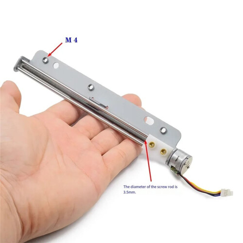 15V Micro 2-Phase 4-Wire Linear Stepper Stepping Motor with Nut 123mm Long Slide Stroke 15 Ohms for 3D Printer 1