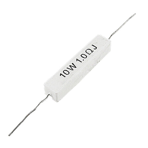 1.0 Ohm 10W Wirewound Ceramic Cement Resistor 10 Pcs 1