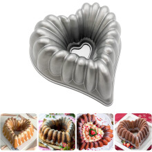 Cake Mold Aluminium Kitchen Accessories Decoration Christmas Wedding Family 3D Charlotte Cake Pan (Love heart shape)