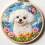 Kit per punch needle Bichon Frise e Butterfly 20x20cm 1