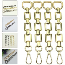 Extensor de alça de bolsa em metal dourado, 6 peças