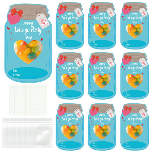 Blaue Flaschenpostkarten, 24er-Pack, 9 x 15 cm