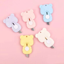 4 buc tăietor de hârtie Kawaii cu desene animate, instrument de despachetare a plicurilor și cutiilor, mini tăietor de role portabil (culoare