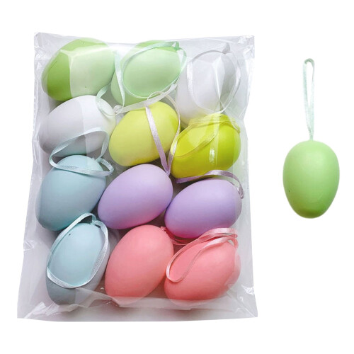 Påske DIY malbare eggsett for barn – 12 deler realistisk