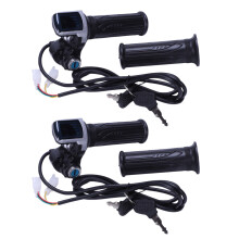2X 36V Maniglia 'Acceleratore Elettrico Universale per Bicicletta con Display Un LED Indicatore di Velocità Display