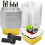 Set da 50 mini teglie quadrate in alluminio con coperchi e 1