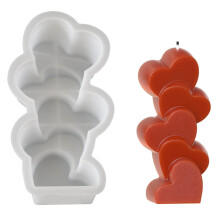 3D-stablende hjerte silikoneform – kreativ harpiksform