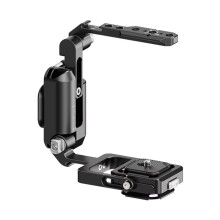 XJ01 Uka Universele Opvouwbare Camera Cage 2-in-1 Handgreep Cage voor DSLR- en Systeemcamera'S Statief Gimbal met Telefoonklem