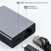 2X for  TV 4K USB Dock Adapter USB C Ethernet USB C to Ethernet Adapter Plug and  Support PD Charging