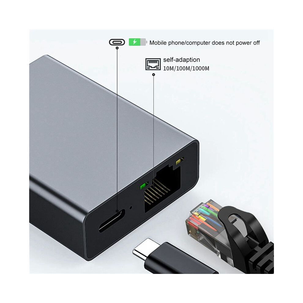 Wella Elements 2X For Tv 4K Usb Dock Adapter Usb C Ethernet Usb C To Ethernet Adapter Plug And Support Pd Charging