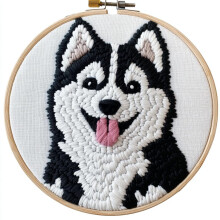 Baby Husky Punch Needle Kit – DIY Broderiset med