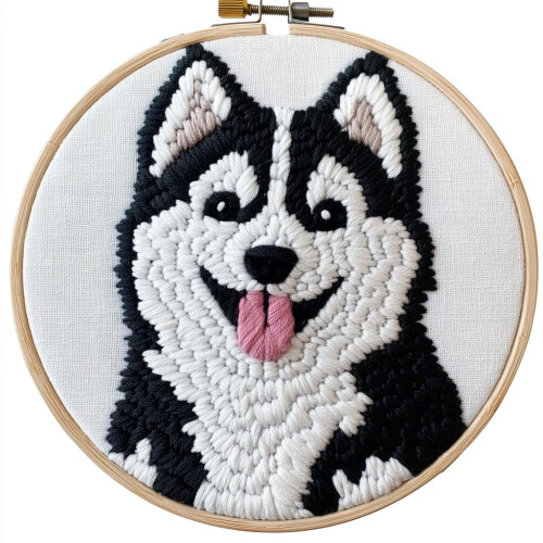 Κιτ βελόνας για το μωρό Husky – Σετ κεντήματος DIY με