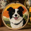 Punch Needle Kit Border Collie Sunset 20x20cm 1