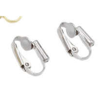 10 Stück silberne Clip-Ohrring-Adapter