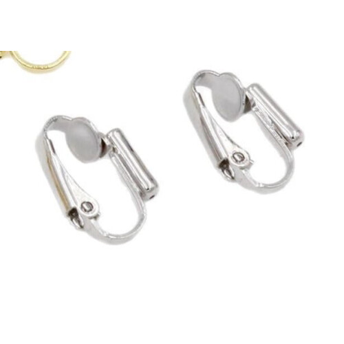 10 Stück silberne Clip-Ohrring-Adapter