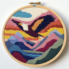 Nålstansningssats Flying Eagle 20x20cm Nybörjarset