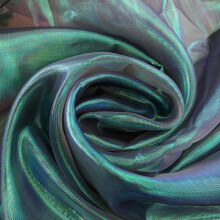 Tissu de voile en dentelle organza dégradé arc-en-ciel 3M, 152cm
