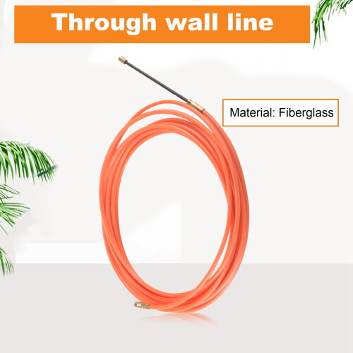 4Mm 5 Meter Orange Guide Device Nylon Electric Cable Push Pullers Duct Snake Rodder Fish Tape Wire 2