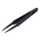 9 Pcs Black Plastic Electronic Pointy Tip Anti-Static Tweezers 2