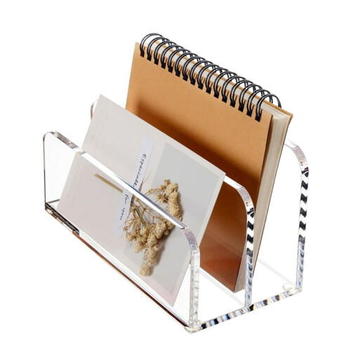 Acrylic Mail Holder Mail Organizer Countertop with Letter Sorting Compartments Office Essential 2