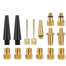 15 PeçAs Kit de Bico de Bomba de Inflador Presta Schrader Tubo de VáLvula Adaptadores de VáLvula de Bicicleta para Estrada e Mtb e Bomba de Pneu de