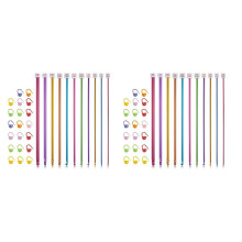 Tunesisches Häkelnadel-Set, 22 Packungen Tunesische Häkelnadel Afghanische Aluminium-Häkelnadel (2 mm Bis 8 mm)
