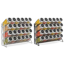 4-Laags Kruidenrek, Opbergrek voor op Het Aanrecht, Kruidenorganizer, Kruidenhouder voor op Het Aanrecht in de Voorraadkast, 2-Delig