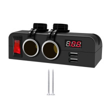 12V/24V Car Charger Socket Panel with USB 5V/3.1A for Boat Marine, RV, Truck