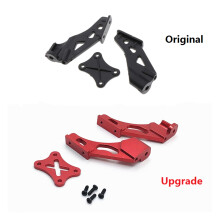 144001-1258 Metal Tail Fixed Parts Tail Wing Firmware Fittings Set för 144001 1/14 4WD RC Bildelar, Silver