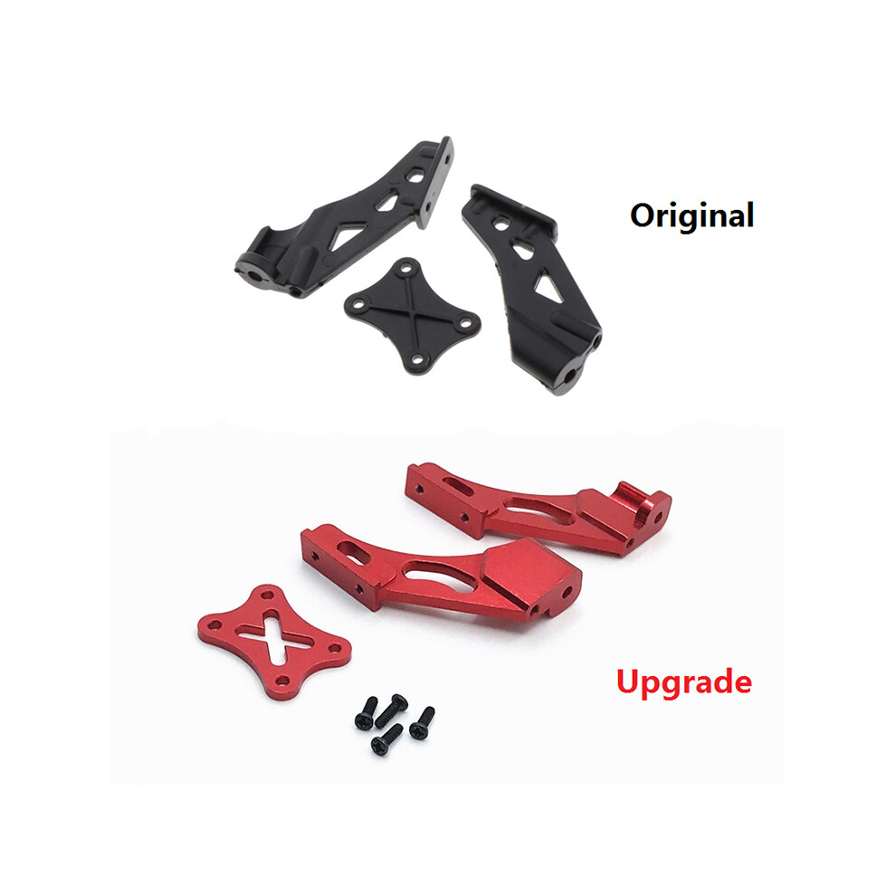 144001-1258 Metal Tail Fixed Parts Tail Wing Firmware Fittings Set For 144001 1/14 4Wd Rc Car Parts, Silver 6031945928337