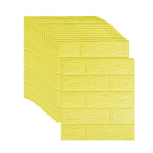 15Pcs Self-Adhesive 3D Brick Sticker DIY Waterproof Foam Wallpaper Room Kitchen Roof Ceiling Background Wall Decals-G