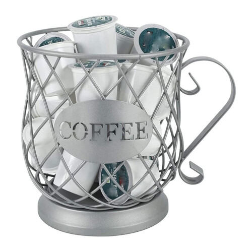 K Cup Coffee Capsule Storage Rack Coffee Capsule Rack Large Capacity Coffee Capsule Storage Rack Silver