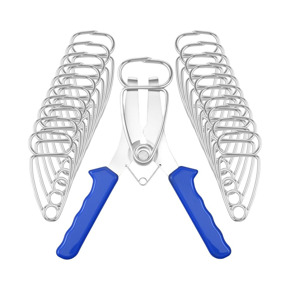 23Pcs Miter Spring Clamps Kit For Woodworking 1Pc Spring Loaded Pliers With 21Pcs Miter Clamps For Picture Frames,Wood 6033460461351