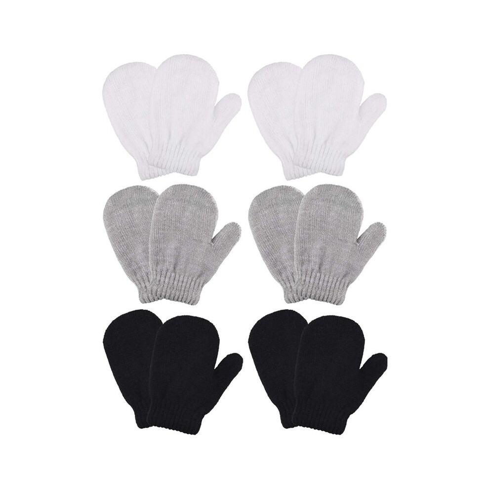 6 Pairs Winter Warm Knitted Mittens Gloves Mittens for Christmas Party Kids Toddler Supplies