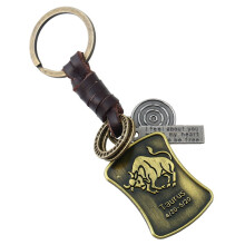Chaveiro Tag Pingente Retrô Chaveiro para Homens Mulheres Joias da Moda Chaveiros Carro Charme (Touro)